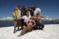 Наша доблестная команда на вершине горы Аибга