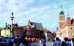 Варшава - главная площадь перед старым городом - колонна Сигизмунда III на Замковой площади (1643)